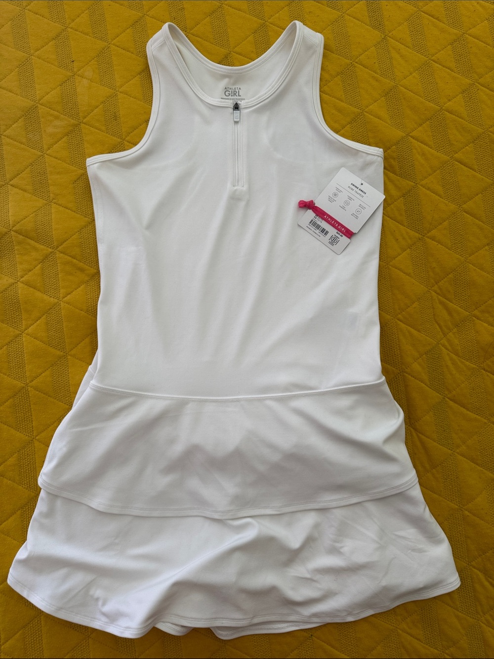 Athleta White Girls Tank Tennis Swing Dress